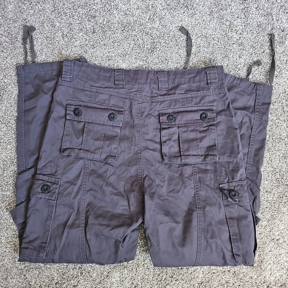 NWOT Unbranded Gray Size 34x30 Unisex Gray Multi-Pocket Cargo Jeans
